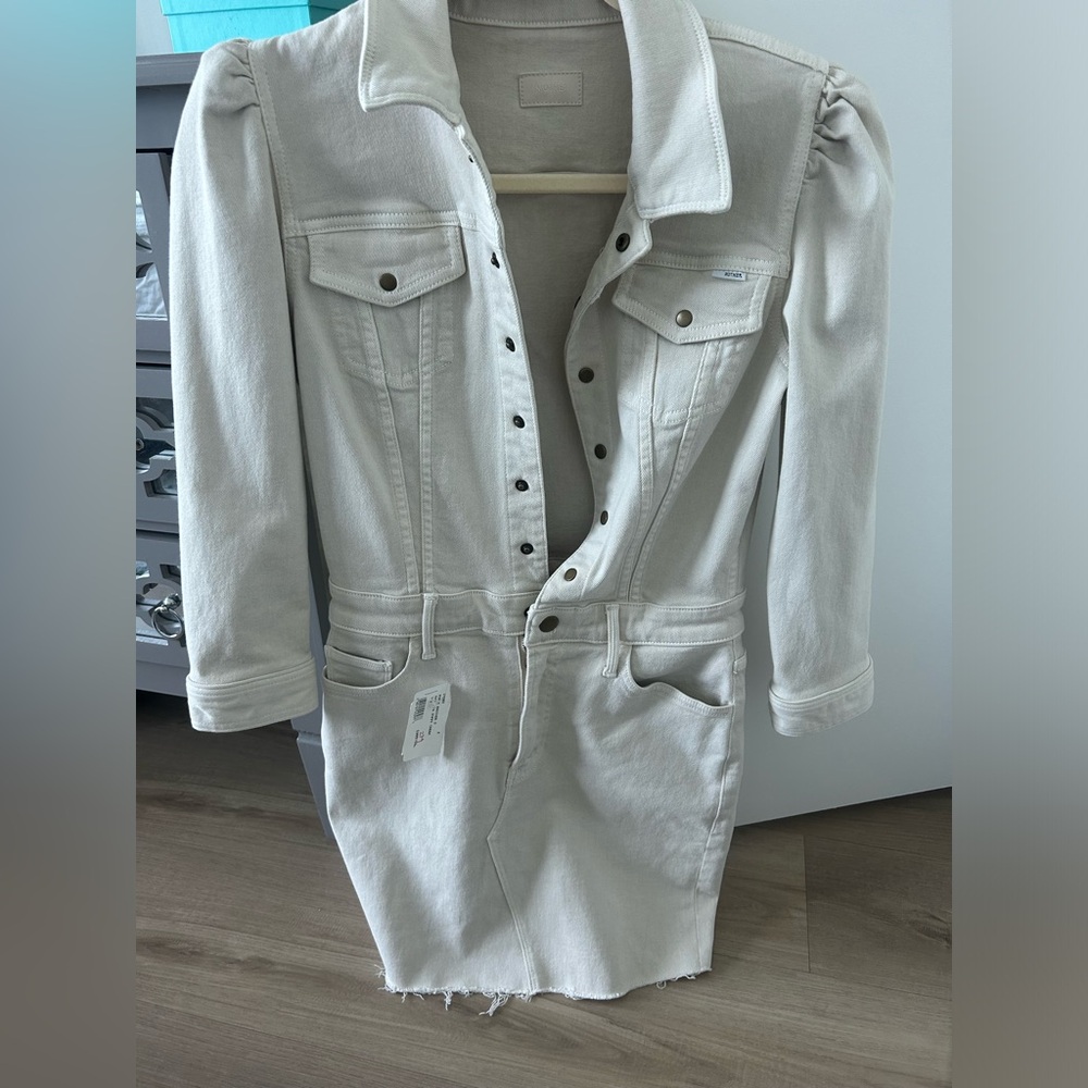 MOTHER White Denim Dress